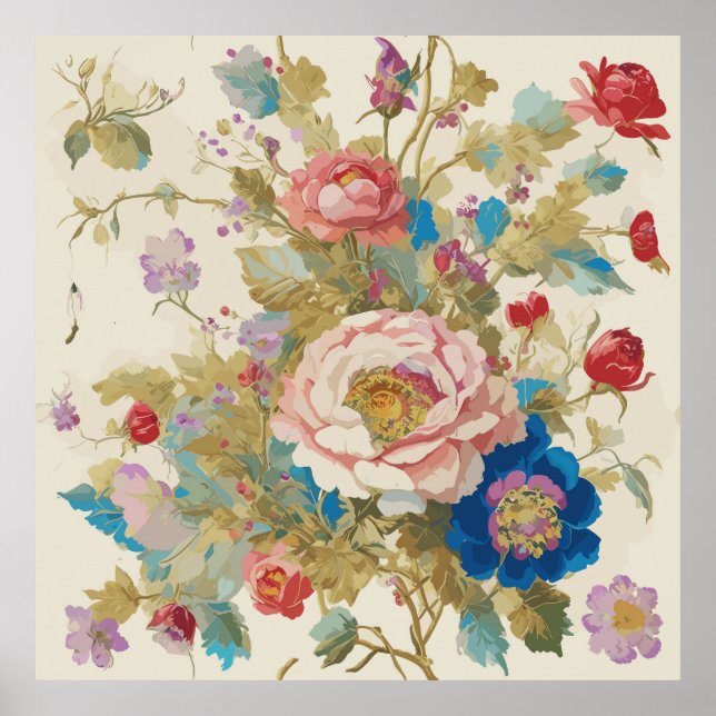 Poster Un magnifique jardin de roses se déploie ! (Devant)