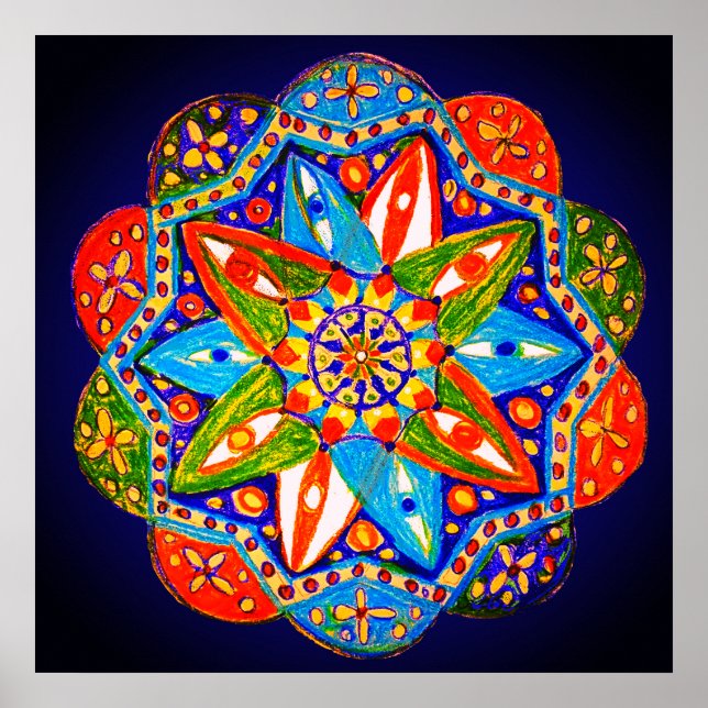 Poster Un mandala dynamique (Devant)