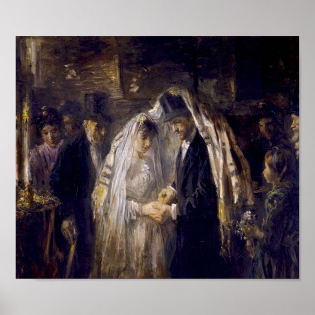 Poster Un Mariage juif par Jozef Israëls (Devant)