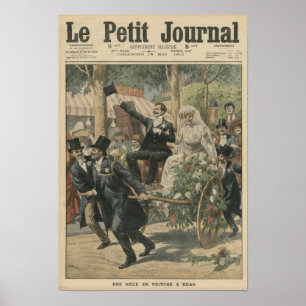 Poster Un mariage sur un chariot à main