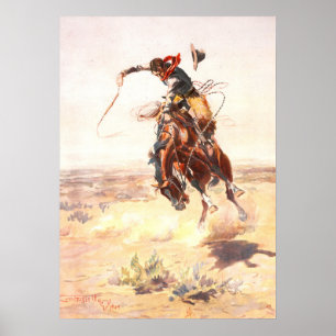 Poster Un mauvais tuyau de Charles Russell, Art occidenta