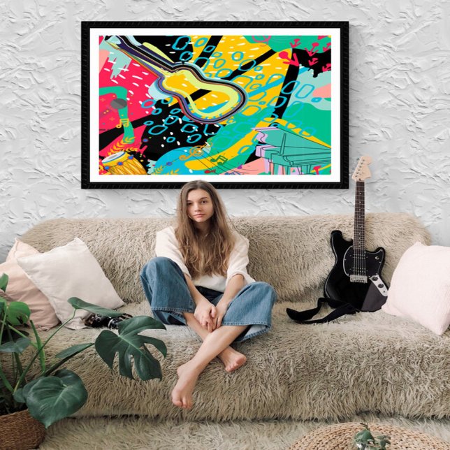 Poster Un mélange musical Abstrait (Créateur téléchargé)