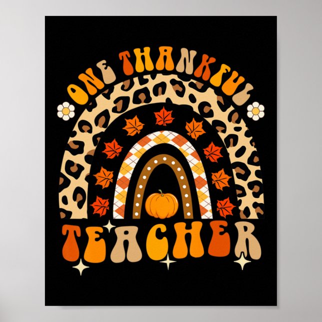 Poster Un Merci Maître Thanksgiving Rainbow Leopard (Devant)