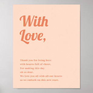 Poster Un Merci Mariage de paix pour assister au Signe