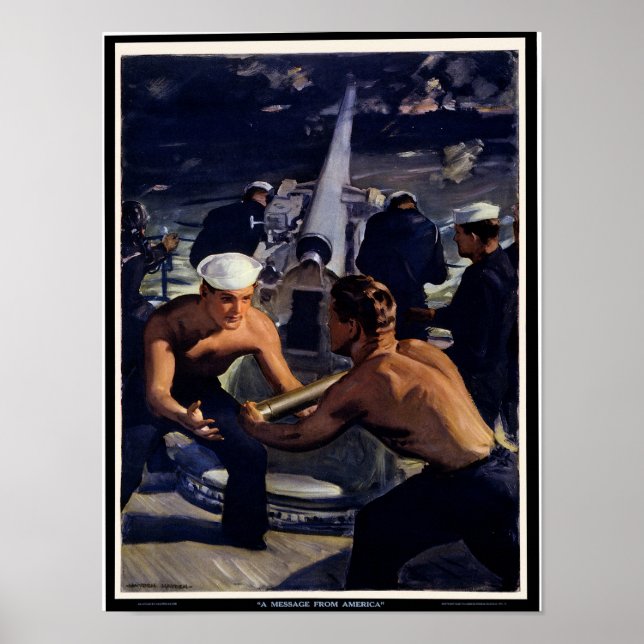 Poster Un message américain (Devant)