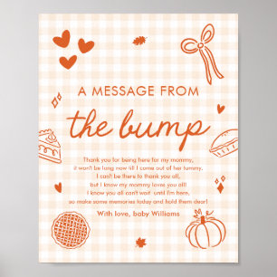 Poster Un message de Cutie Pie de la bosse automnale en v