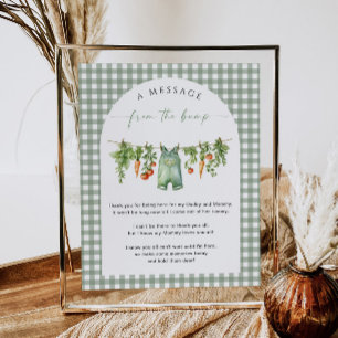 Poster Un message du Baby shower de vidage a été généré l