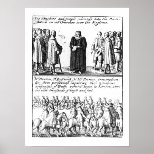 Poster Un ministre prend la manifestation