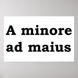 Poster Un minore et un maius