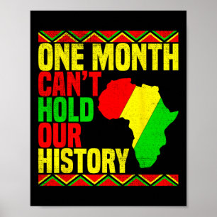 Poster Un mois ne peut contenir notre histoire Afro-Améri