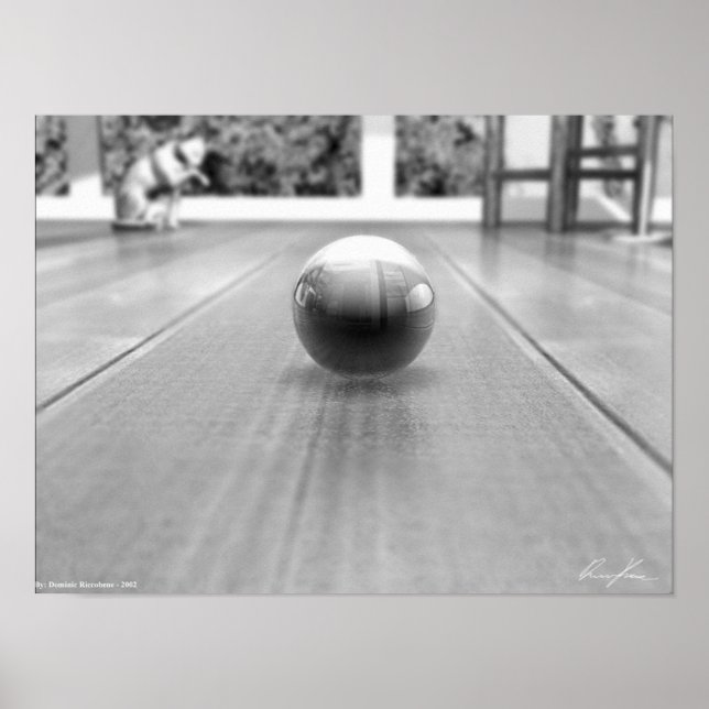 Poster Un monde de marbre - noir et blanc (Devant)