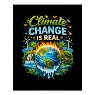 Poster Un monde qui se réchauffe