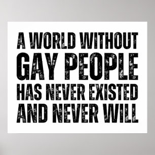 Poster Un Monde Sans Gay N'A Jamais Existé