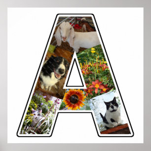 Poster Un Monogramme Créez Votre Propre Collage Photo Per