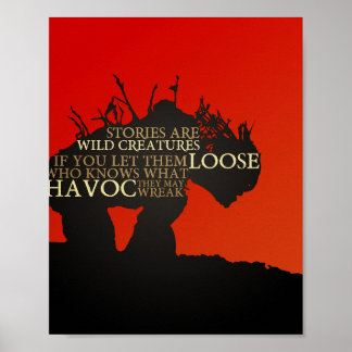 Poster Un monstre appelle les histoires sont des créature