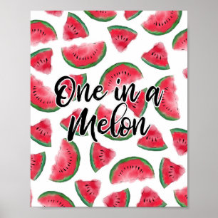 Poster Un Motif d'aquarelle de melon