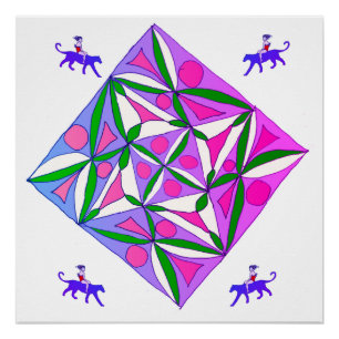 Poster Un motif géométrique coloré