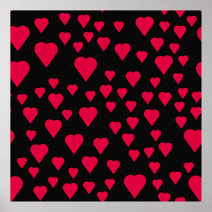 Poster Un motif simple et transparent. Valentines jour ap
