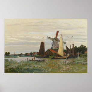 Poster Un Moulin À Zandam - Claude Monet - 1871
