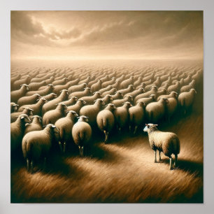Poster Un mouton Jésus Feuille le 99 Pour l'art chrétien