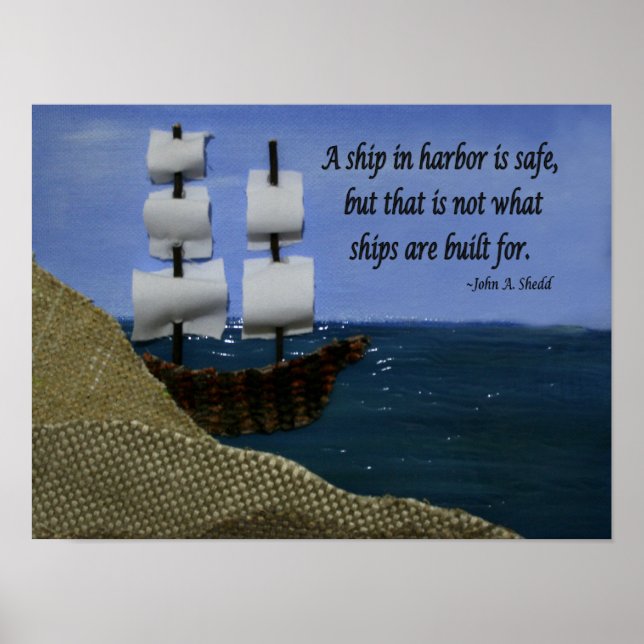 Poster Un navire dans le port (Devant)
