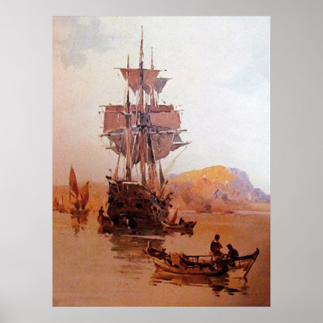 Poster un navire en mer 06 (Devant)