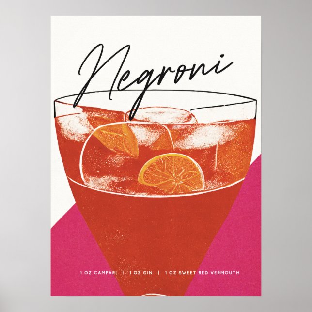 Poster Un Negroni classique : un cocktail à retenir de l' (Devant)