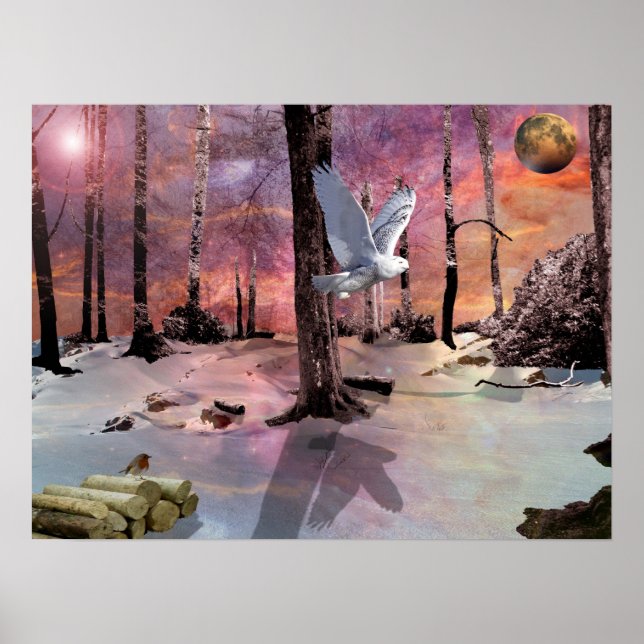 Poster Un Noël neigeux (Devant)