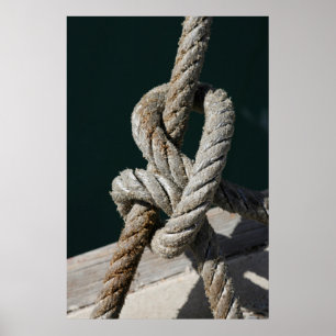 Poster Un noeud attaché sur une jetée   Portugal