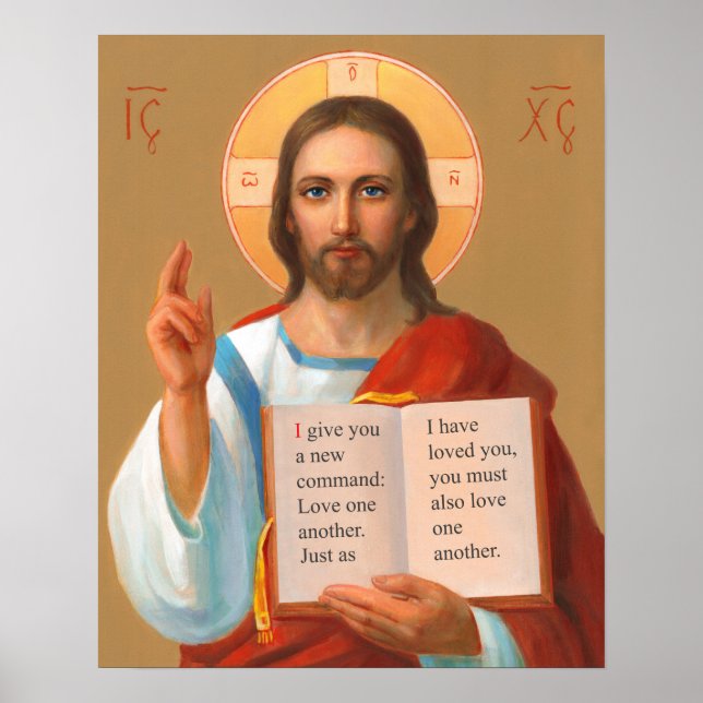 Poster Un nouveau commandement de Jésus (Devant)