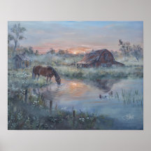 Un nouveau jour - Peinture de cheval