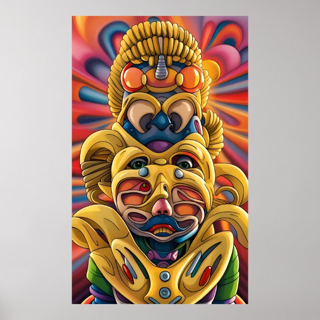 Poster Un nouvel artiste à visage frais Ken Gage Surréali (Devant)