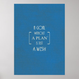 Poster Un objectif sans plan n'est qu'une citation de voe