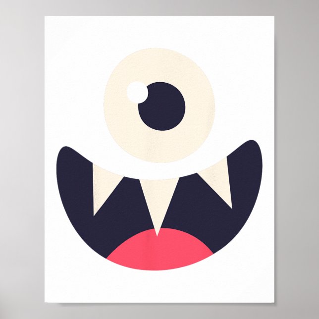 Poster Un Oeil Monster Idées Costume Facile Halloween Gra (Devant)