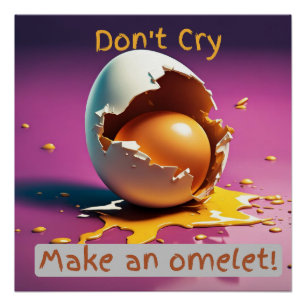 Poster Un oeuf cassé