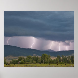 Poster Un orage a produit la foudre dans le Jocko