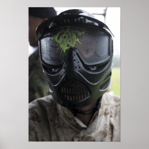 Poster Un paintball rond