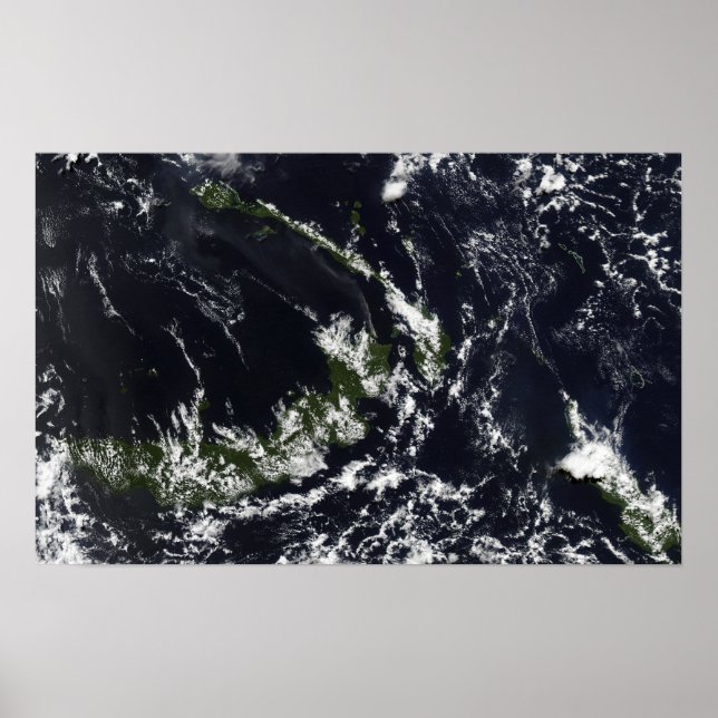 Poster Un panache volcanique de la caldera Rabaul (Devant)