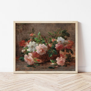 Poster Un panier avec Roses   Eugene Petit