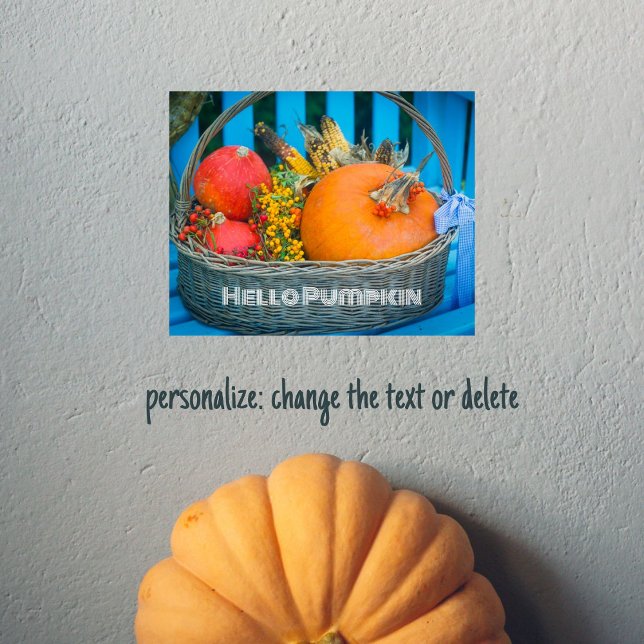 Poster Un panier de vacances avec citrouilles (Créateur téléchargé)