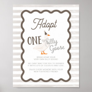 Poster Un panneau d'adoption d'une oie idiote