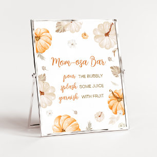 Poster Un panneau de bar Mom Osa pour une petite citrouil