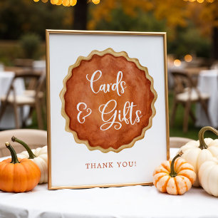 Poster Un panneau de cartes et cadeaux de gâteau de citro