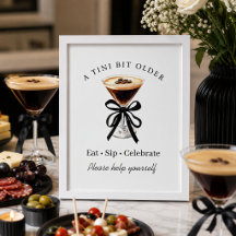 Un panneau de table pour martini espresso Un peu p