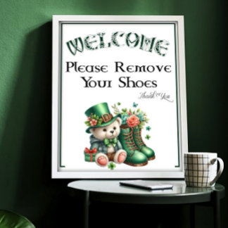 Poster Un panneau St Patricks Day de retrait des chaussur