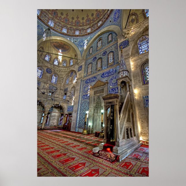 Poster Un Paradis Carrelé ; Mosquée Sokollu Mehmet Pasha (Devant)