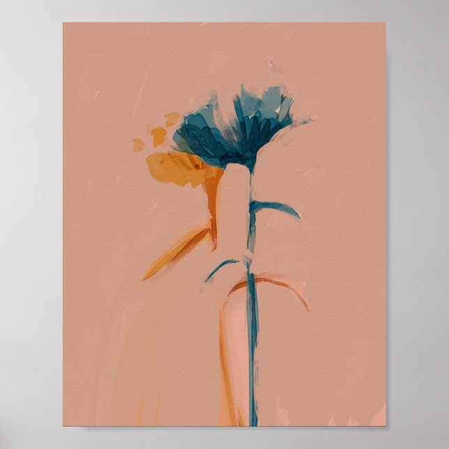 Poster Un partenariat floral - Fleurs Abstraites (Devant)