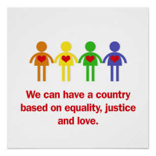 Poster Un pays basé sur l'égalité, la justice et l'amo