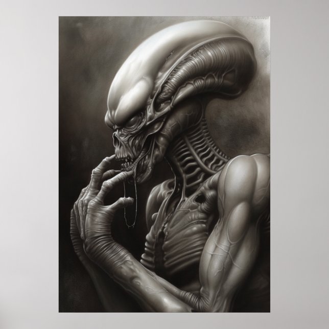 Poster Un Paysage Alien Surréaliste (Devant)