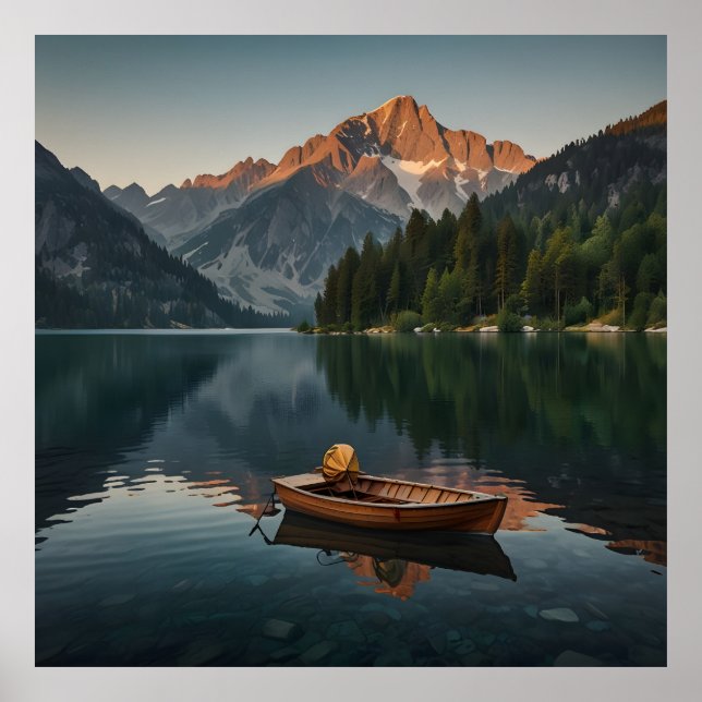 Poster Un paysage alpin serein et captivant (Devant)